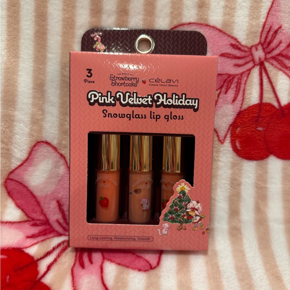Strawberry Shortcake Pink Velvet Holiday Lip Gloss Set